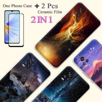 แบบ2 IN 1สำหรับเคส V20 VIVO เคสซิลิโคนเนื้อนิ่ม TPU พร้อมปกป้องหน้าจอเซรามิกโค้ง