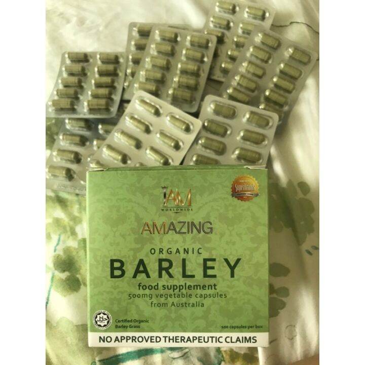IAM Amazing Pure Organic Barley Food Supplement Capsules from Australia Lazada PH