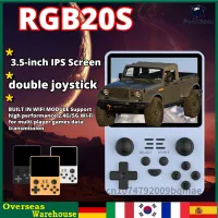 POWKIDDY RGB20S Handheld Game Console 3.5-Inch 4:3 IPS Screen Retro Open Source System RK3326 Dual Card Childrens Gifts Video