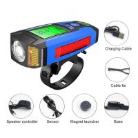 Limited Time Discounts 3 In 1 USB Bike Front Light 5 LED Bicycle Computer Horn Bicycle Flashlight IPX4 Waterproof Odometer Computer Speedometer