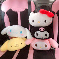 TAKARA TOMY น่ารักพนักพิงศีรษะ Kawaii Kuromi Melody ของฉัน Cinnamoroll พนักพิงศีรษะสำหรับตกแต่งรถเก้าอี้เล่นเกมของขวัญคริสต์มาสสำหรับเด็กสาว