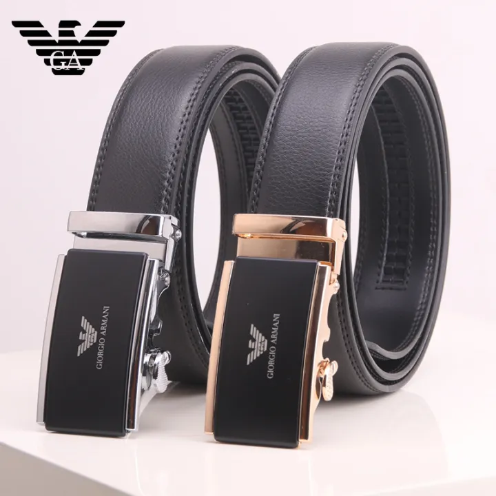Original Armani Belt Luxury Brand Automatic Buckle Genuine Leather Belt Business Casual Men's