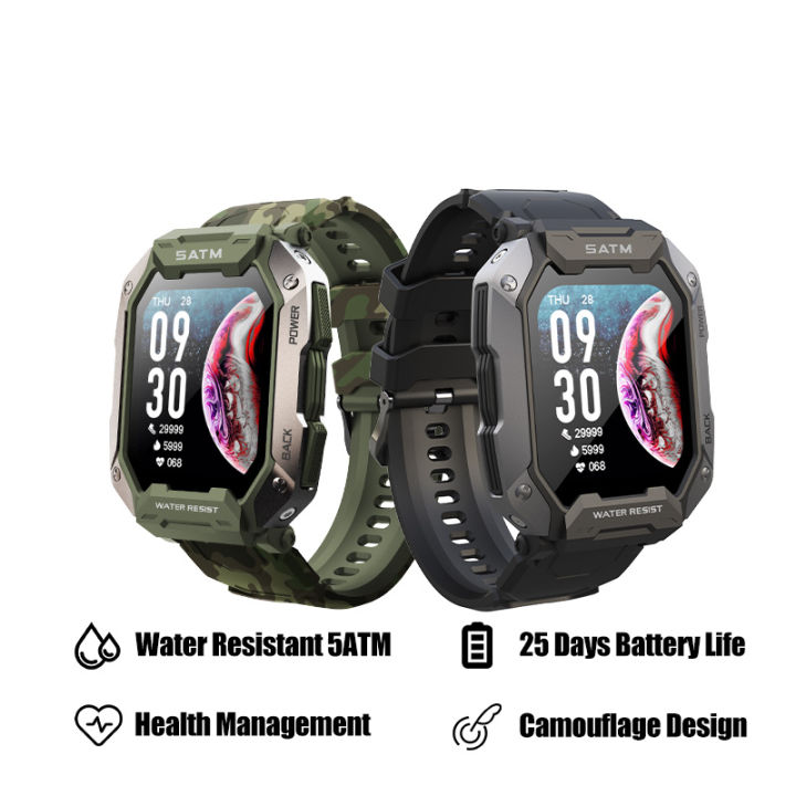 BOZLUN Smart Watch C20 Rugged Watch 1.71-inch Full Touch Screen 380MAH ...