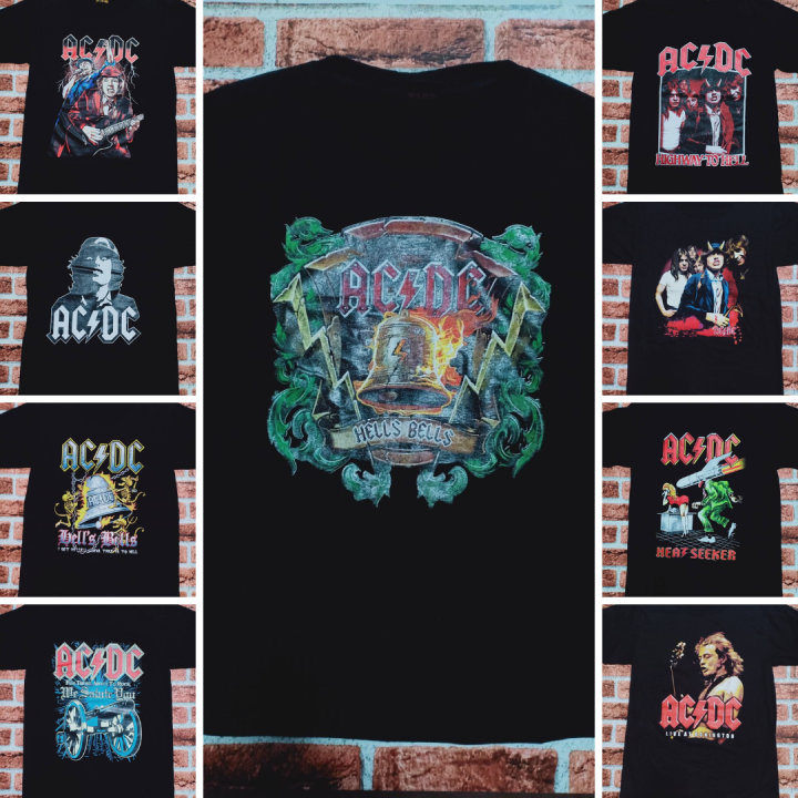เสื้อยืดลายวง ADCD เสื้อดำ เสื้อยืดคอกลม เสื้อวินเทจ เสื้อยืดวินเทจ ...