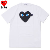 COMME Des Garcons เสื้อยืดสำหรับผู้หญิง,เสื้อยืดผู้ชายเสื้อยืดเสื้อคอตตอนแท้แขนสั้นเสื้อผ้าคู่รักสไตล์น่ารักใส่สบายๆนุ่มสบาย