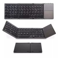 ZP Foldable Bluetooth-compatible Keyboard Portable Mini Wireless Touchpad Keypad Compatible For Ios Android Windows Ipad