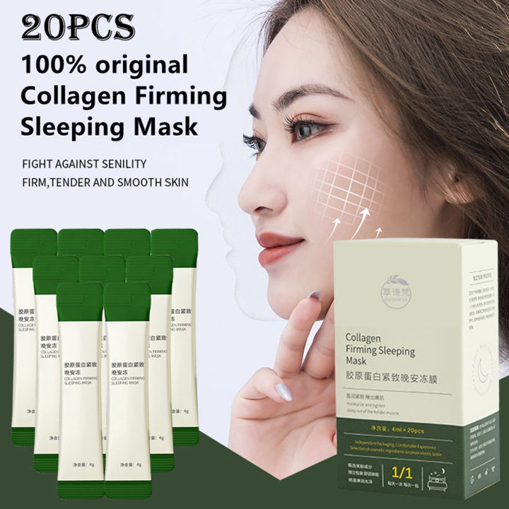 40pcs Collagen Firming Sleeping Mask 4ml×20/40pcs Moisturizing Daily ...