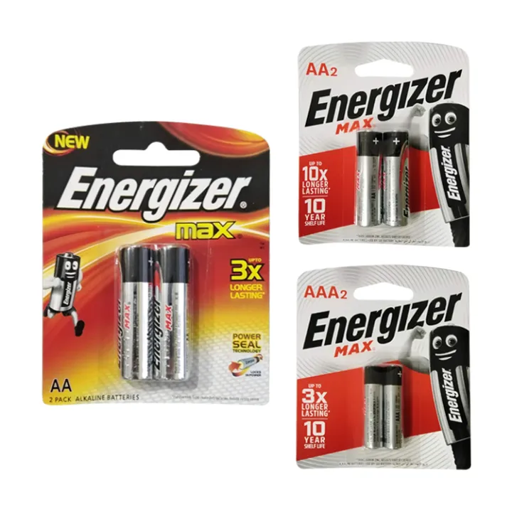 Energizer Max AA / AA2 / AAA2 Alkaline Batteries (2 Per Pack) | Lazada PH