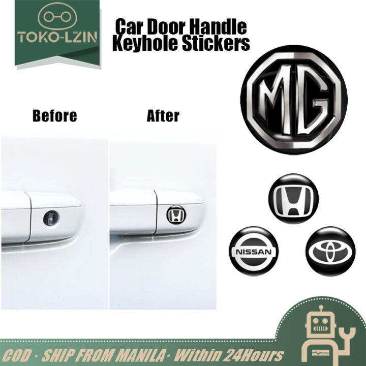 4PCS car door handle keyhole stickers anticlogging antisoot