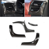 สำหรับ Toyota Hilux Revo 2015-2021คาร์บอนไฟเบอร์รถ Dashboard ด้านข้างเครื่องปรับอากาศ Outlet AC Vent ฝาครอบป้องกัน Trim