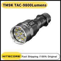 NITECORE USB-C 9800LM LED XP-L2ไฟฉายยุทธวิธีแบบกด TM9K TAC ชาร์จได้แบตเตอรี่5000mA Li-Ion ในตัวชาร์จไฟได้และไฟฉาย