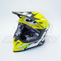 หมวกกันน็อควิบาก JUST1 รุ่น J39 ลาย POSEIDON BLACK YELLOW FLUO WHITE MATT