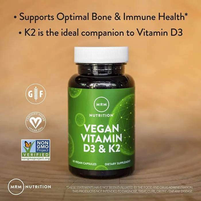 mrm vegan vitamin d3 & k2 60 vegan capsules (R6U0) vitamin d3 5000iu vitamin d3 200 iu vitamin