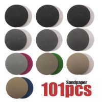 ❄☏ 100pcs 2 Inch Disc Water Scrubbing Sandpaper Flocking Back Velvet Dry Sanding Sandpaper Wet and Dry 80-7000 Grit Sander Disc