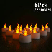 Amber Yellow Light LED Candles Flameless Flickering Tea Light Electric TeaLight With Home Holiday Birthday