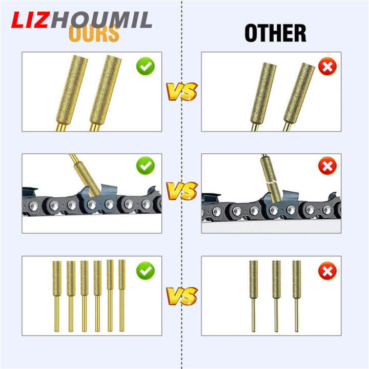 lizhoumil-หินเสี้ยนเครื่องเหลาเลื่อยห่วงโซ่เพชร24ชิ้น1-8-ก้านเลื่อยอุปกรณ์เครื่องบดหินลับมีดสำหรับแกะสลักหินไฟฟ้า-5-32-3-16-7-32