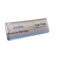 ✸❉ Customized Personalized Acrylic Name Tags With Pin Logo With Name ID Badge Custom UV Print Low Price