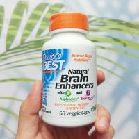 ผลิตภัณฑ์เสริมอาหารสมอง Natural Brain Enhancers with AlphaSize and SerinAid 60 Veggie Caps (Doctors Best®)