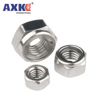 304สแตนเลส Hex Hexagon ล็อค Nut สำหรับ M4 M6 M5 M8สแตนเลสโลหะ Self-Locking Nut LocknutNut Hex M3