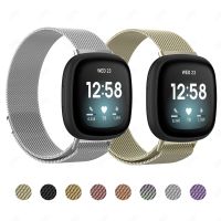 {zhiyun Watchshop}สาย Milanese สำหรับ Fitbit Versa 3 Sense โลหะแม่เหล็กนาฬิกาวง Correa สร้อยข้อมือเปลี่ยนสำหรับ Fitbit Versa3อุปกรณ์เสริม