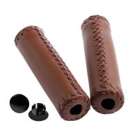 2023 NEW Bike Accessories 1Pair Bicycle Cycle Leather Handlebar Grip Bike Handle Bar End Grips Mountain mtb grips eliptica magnetica