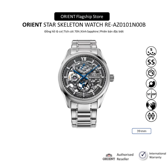 Đồng hồ cơ nam orient star contemporary skeleton watch re - ảnh sản phẩm 1