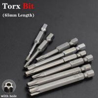 1 Pcs 65mm Torx T8-T40 Impact Duty ไขควง Bit S2 เหล็ก 1/4 "Hex Shank ไขควงแม่เหล็ก Bits สำหรับ Pocket Hole Jig-pangyh