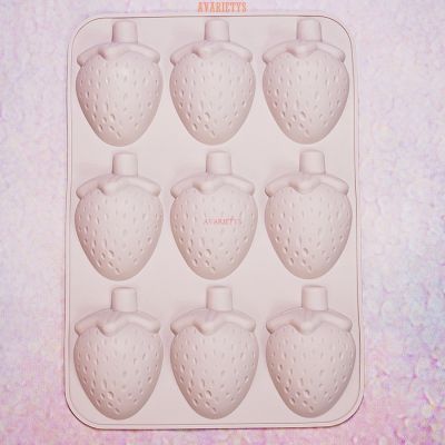 GL-แม่พิมพ์ ซิลิโคน รูปสตรอเบอร์รี่ 9 ช่อง (คละสี) Strawberry silicone mold