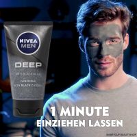 Nivea Men Deep Anti-blackhead Face Wash Scrub With Black Carbon 75ml สครับดีท็อกซ์ผิวหน้าสำหรับผู้ชายสูตรพิเศษจากต่างประเทศ