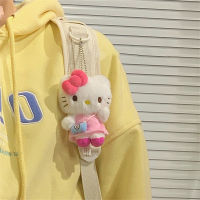 Hello Sanrio พวงกุญแจ Plushie ของเล่นเด็ก Keyring หญิง Kawaii Soft Plush จี้ Keychians ผู้หญิงน่ารัก Key Chain Bags2023