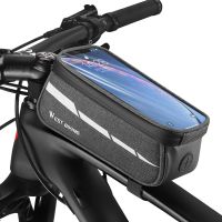 WEST BIKING Bicycle Bag Waterproof Front Bike Cycling Bag 7 Inch Bicycle Top Tube Handlebar Bags