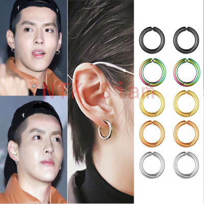 ต่างหูแบบหนีบสไตล์เกาหลี Simple Clip on earrings Korean Style Non piercing - 1 ข้าง