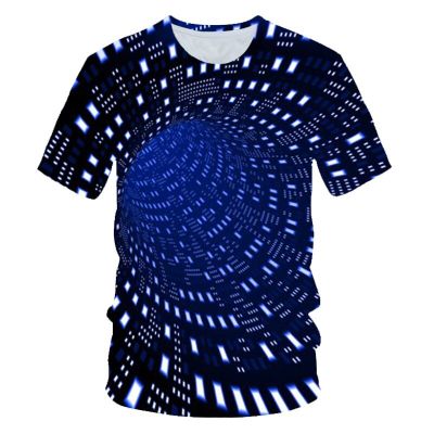 Summer Boy Girl Fashion 3D T-Shirt Colorful Vortex Print Cool Clothes Tops Kids Casual Tees 4-20Y Children Teen Party Tshirt
