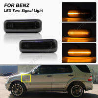 2ชิ้นแบบไดนามิก LED เลี้ยวโคมไฟสำหรับ -Benz W163 ML320 1998-2003 ML430 1999-2001 ML55 AMG 2000-2003ไฟเลี้ยวด้านข้าง