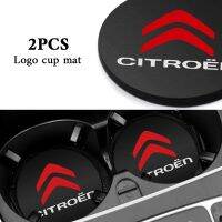 【CW】 2pcs Car Badge Cup Holder Mats Anti Coasters Accessories Citroen C3 C4 Grand Berlingo C5