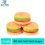 HCMĐồ chơi bánh Burger chít chít cho chó mèo chất liệu cao su an toàn