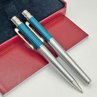 Blue Texture Quality Metal Rollerball Ballpoint Pen With Serial Number Writing Smooth Luxury Stationery Pens