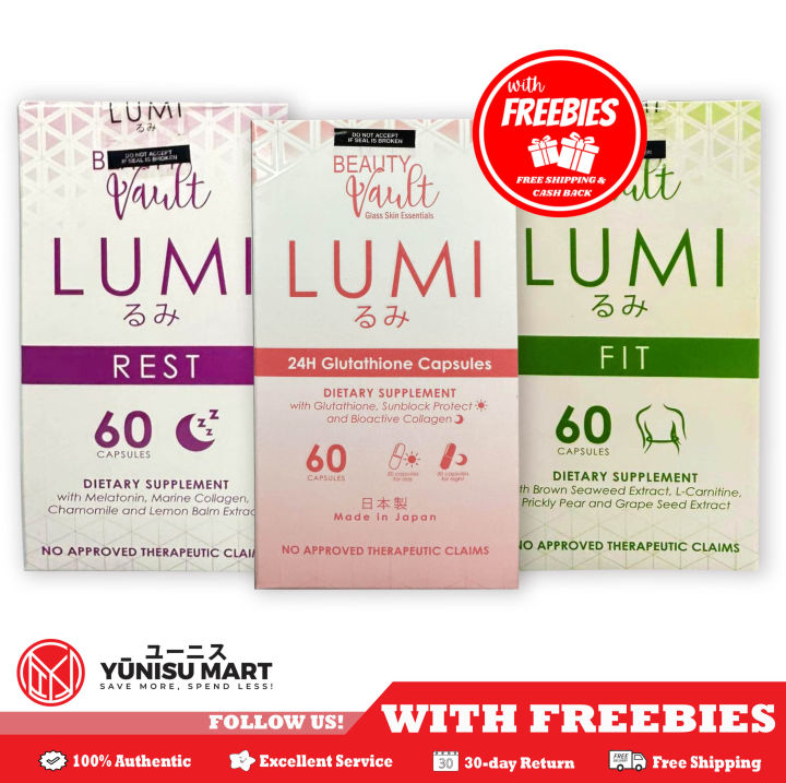 Lumi Products] Lumi 24H Gluta Lumi Fit Lumi Rest by Beauty Vault (With  Freebies) Lazada PH