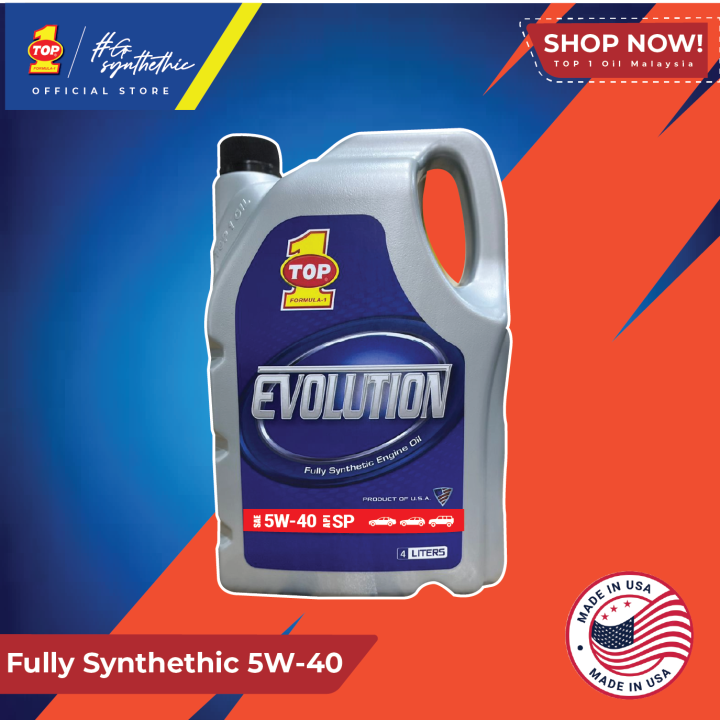 TOP 1 OIL Evolution 5W-40 API SP 4 Liters | Lazada