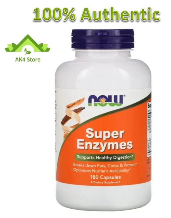 Super Enzymes 180 Capsules, Supports Healthy Digestion, Now Foods ...