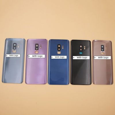 （shine electron）สำหรับ Samsung Galaxy S9 S9บวก S9 G960หลังฝาหลังปิดโทรศัพท์แผงด้านหลังประตูอะไหล่ซ่อมเคสเลนส์กล้องด้วยโลโก้
