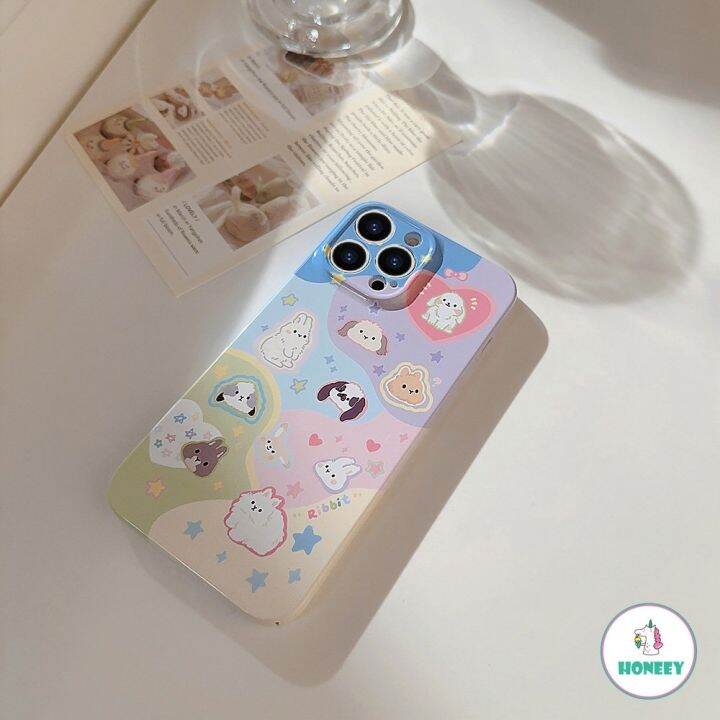 เคสโทรศัพท์มือถือแบบแข็ง-กันกระแทก-ลายการ์ตูนกระต่าย-หัวใจ-สําหรับ-iphone-11-14-pro-max-14-13-12-11-pro-max-14-plus-x-xs-max-xr-8-7-plus-se