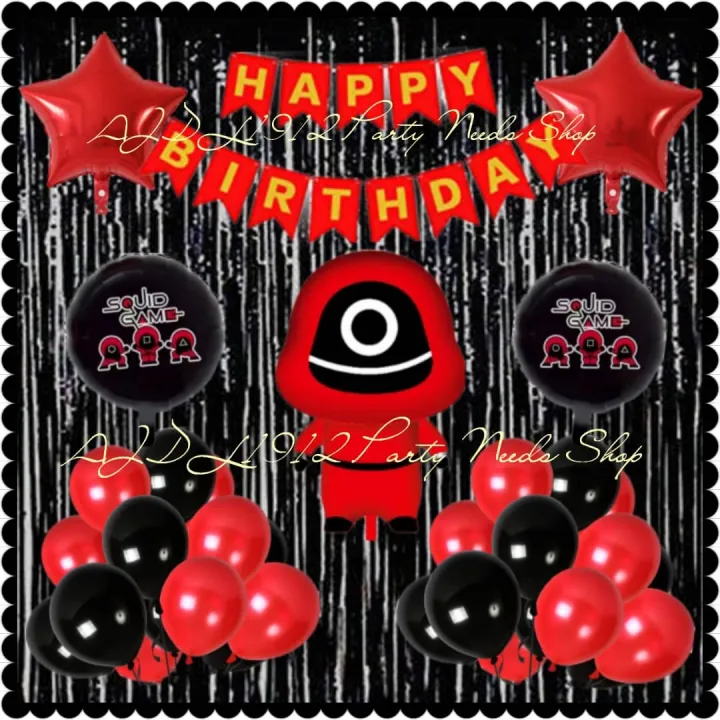 Birthday Set #85189 Squid Game Theme Party decoration | Lazada PH