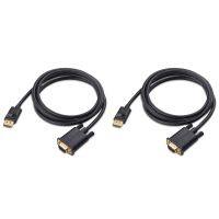 2X kabel Displayport ke VGA (kabel DP ke VGA) 6 kaki