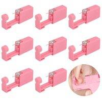 【LZ】♀✳  Piercer de orelha estéril descartável segunda geração ferramenta de piercing coroa rosa série de zircão garanhão rápido 1-8pcs
