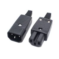 IEC320 C15 C14 หญิงชายOutletซ็อกเก็ตอะแดปเตอร์AC 250Vปลั๊กอุตสาหกรรม 10A UPS PDU RECEPTACLE Connectorสีดำ