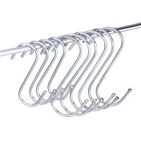 10pcs S-shaped Hook Kitchen Bedroom Multifunctional Hook Stainless Steel S-shaped Hanger Hook Household Hanging Storage Tools