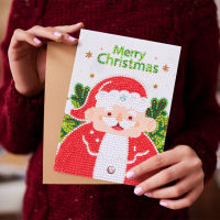 3Pcs Christmas Greeting Cards Special Shaped Drill Diamond Painting DIY Birthday Postcards Mosaic Handmade Crafts Festival Gift