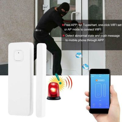 【LZ】¤™  1Set WiFi Door Window Sensor Smart Alarm Sensor No Hub Required Rechargeable for IFTTT/Alexa/Google Home System