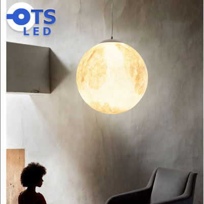 TS LED โคมไฟเพดานดวงจันทร์สร้างสรรค์, โคมไฟแขวนโคมไฟเพดาน โคมไฟเพดาน โคมไฟเพดานสวยๆ ไฟติดห้องนอน